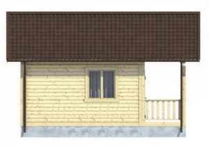 Каркасный дом 4.5х6 одноэтажный с террасой 1,5×6 - внешний вид 2